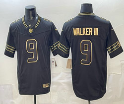 Nike Seattle Seahawks #9 Kenneth Walker III Gold Name Stitched Jersey