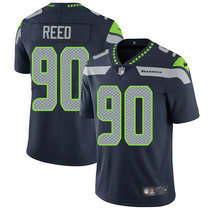 Nike Seattle Seahawks #90 Jarran Reed Blue Vapor Untouchable Limited Authentic Stitched NFL Jersey
