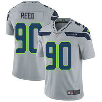 Nike Seattle Seahawks #90 Jarran Reed Grey Vapor Untouchable Limited Authentic Stitched NFL Jersey