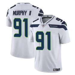 Nike Seattle Seahawks #91 Byron Murphy II White 2024 Draft Vapor Untouchable Football Jersey