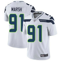 Nike Seattle Seahawks #91 Cassius Marsh White Vapor Untouchable Limited Authentic Stitched NFL Jersey