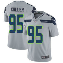 Nike Seattle Seahawks #95 L.J. Collier Blair Gray Vapor Untouchable Limited Authentic Stitched NFL Jersey