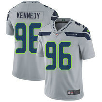 Nike Seattle Seahawks #96 Cortez Kennedy Grey Vapor Untouchable Limited Authentic Stitched NFL Jersey FG