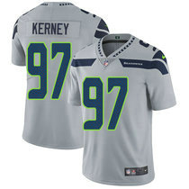 Nike Seattle Seahawks #97 Patrick Kerney Grey Vapor Untouchable Limited Authentic Stitched NFL Jersey