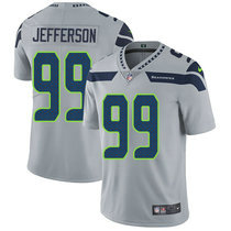 Nike Seattle Seahawks #99 Quinton Jefferson Grey Vapor Untouchable Limited Authentic Stitched NFL Jersey