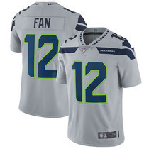Nike Seattle Seahawks 12th Fan Grey Vapor Untouchable Authentic Stitched NFL Jersey