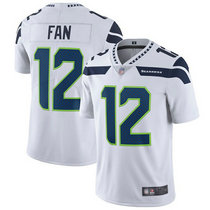 Nike Seattle Seahawks 12th Fan White Vapor Untouchable Authentic Stitched NFL Jersey