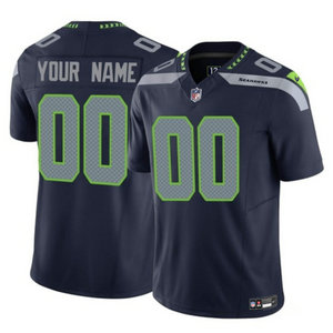 Nike Seattle Seahawks Customized Blue 2023 F.U.S.E Authentic Stitched NFL Jersey