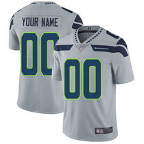 Nike Seattle Seahawks Customized Grey Limited Vapor Untouchable Authentic Stitched NFL Jerseys