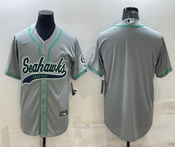 Nike Seattle Seahawks Gray Joint adults Authentic Stitched baseball jersey