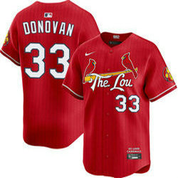 Nike St. Louis Cardinals #33 Brendan Donovan Red City Baseball Jersey