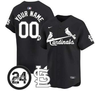 Nike St. Louis Cardinals Custom Black Memorial Premier Jersey