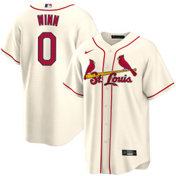 Nike St.Louis Cardinals #0 Masyn Winn Cream Game Authentic stitched MLB jersey