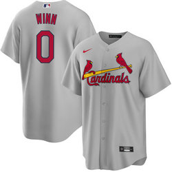 Nike St.Louis Cardinals #0 Masyn Winn Gray Game Authentic stitched MLB jersey