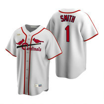 Nike St.Louis Cardinals #1 Ozzie Smith Cooperstown Collection White Authentic Stitched MLB Jersey