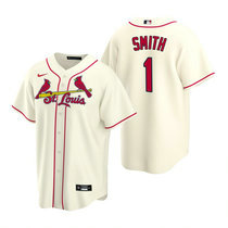 Nike St.Louis Cardinals #1 Ozzie Smith Cream Game Authentic stitched MLB jersey