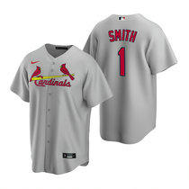 Nike St.Louis Cardinals #1 Ozzie Smith Gray Game Authentic stitched MLB jersey