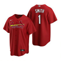 Nike St.Louis Cardinals #1 Ozzie Smith Red Game Authentic stitched MLB jersey
