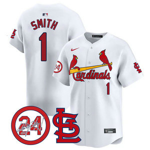 Nike St.Louis Cardinals #1 Ozzie Smith White 2024 Memorial Authentic stitched MLB jerseys