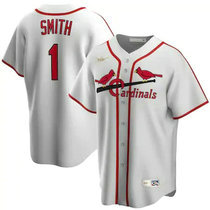 Nike St.Louis Cardinals #1 Ozzie Smith White Cooperstown Collection Authentic Stitched MLB jersey