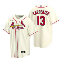 Nike St.Louis Cardinals #13 Matt Carpenter Cream Game Authentic stitched MLB jersey