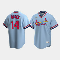 Nike St.Louis Cardinals #14 Ken Boyer Cooperstown Collection Light Blue Authentic Stitched MLB Jersey