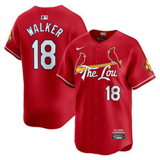 Nike St.Louis Cardinals #18 Jordan Walker Red 2024 City Game Authentic stitched MLB jersey