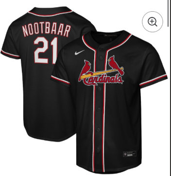 Nike St.Louis Cardinals #21 Lars Nootbaar Black Fashion Jersey