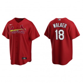 Nike St.Louis Cardinals #18 Jordan Walker Red Game Authentic Stitched MLB Jersey