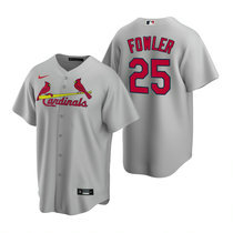 Nike St.Louis Cardinals #25 Dexter Fowler Gray Game Authentic stitched MLB jersey