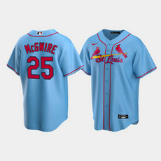 Nike St.Louis Cardinals #25 Mark McGwire Blue Game Authentic stitched MLB jersey