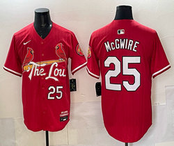 Nike St.Louis Cardinals #25 Mark McGwire Red 2024 City Authentic stitched MLB jersey