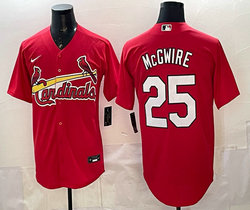 Nike St.Louis Cardinals #25 Mark McGwire Red Authentic stitched MLB jersey