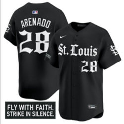 Nike St.Louis Cardinals #28 Nolan Arenado Black 5(V) Joint MLB Jersey