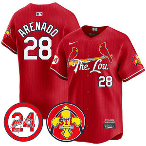 Nike St.Louis Cardinals #28 Nolan Arenado Red 2024 City 24 Game Authentic stitched MLB jersey