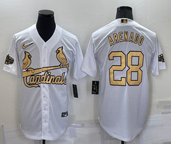 Nike St.Louis Cardinals #28 Nolan Arenado White 2022 All Star Authentic Stitched MLB Jersey