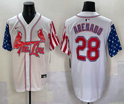 Nike St.Louis Cardinals #28 Nolan Arenado white Flag Jersey