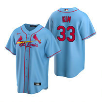 Nike St.Louis Cardinals #33 Kwang-hyun Kim Light Blue Game Authentic stitched MLB jersey