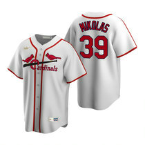 Nike St.Louis Cardinals #39 Miles Mikolas Cooperstown Collection White Authentic Stitched MLB Jersey