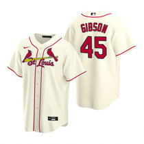 Nike St.Louis Cardinals #45 Bob Gibson Cream Game Authentic stitched MLB jersey