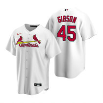 Nike St.Louis Cardinals #45 Bob Gibson White Game Authentic stitched MLB jersey