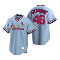 Nike St.Louis Cardinals #46 Paul Goldschmidt Cooperstown Collection Light Blue Authentic Stitched MLB Jersey