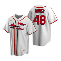 Nike St.Louis Cardinals #48 Harrison Bader Cooperstown Collection White Authentic Stitched MLB Jersey