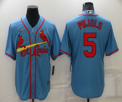 Nike St.Louis Cardinals #5 Albert Pujols Light Blue Game Authentic Stitched MLB Jersey