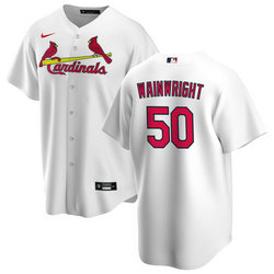 Nike St.Louis Cardinals #50 Adam Wainwright White Game Authentic Stitched MLB Jersey