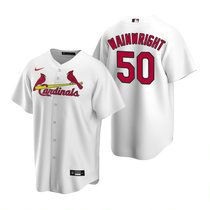 Nike St.Louis Cardinals #50 Adam Wainwright White Game Authentic stitched MLB jersey