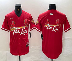 Nike St.Louis Cardinals Blank Lou Logo on back Red 2014 City Game Authentic stitched MLB jersey