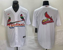 Nike St.Louis Cardinals Blank White 7-color back with logo Authentic stitched MLB jersey