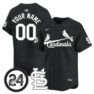 Nike St.Louis Cardinals Custom Black 2024 Memorial Authentic stitched MLB jersey