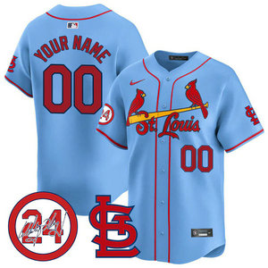 Nike St.Louis Cardinals Custom Blue 2024 Memorial Authentic stitched MLB jersey